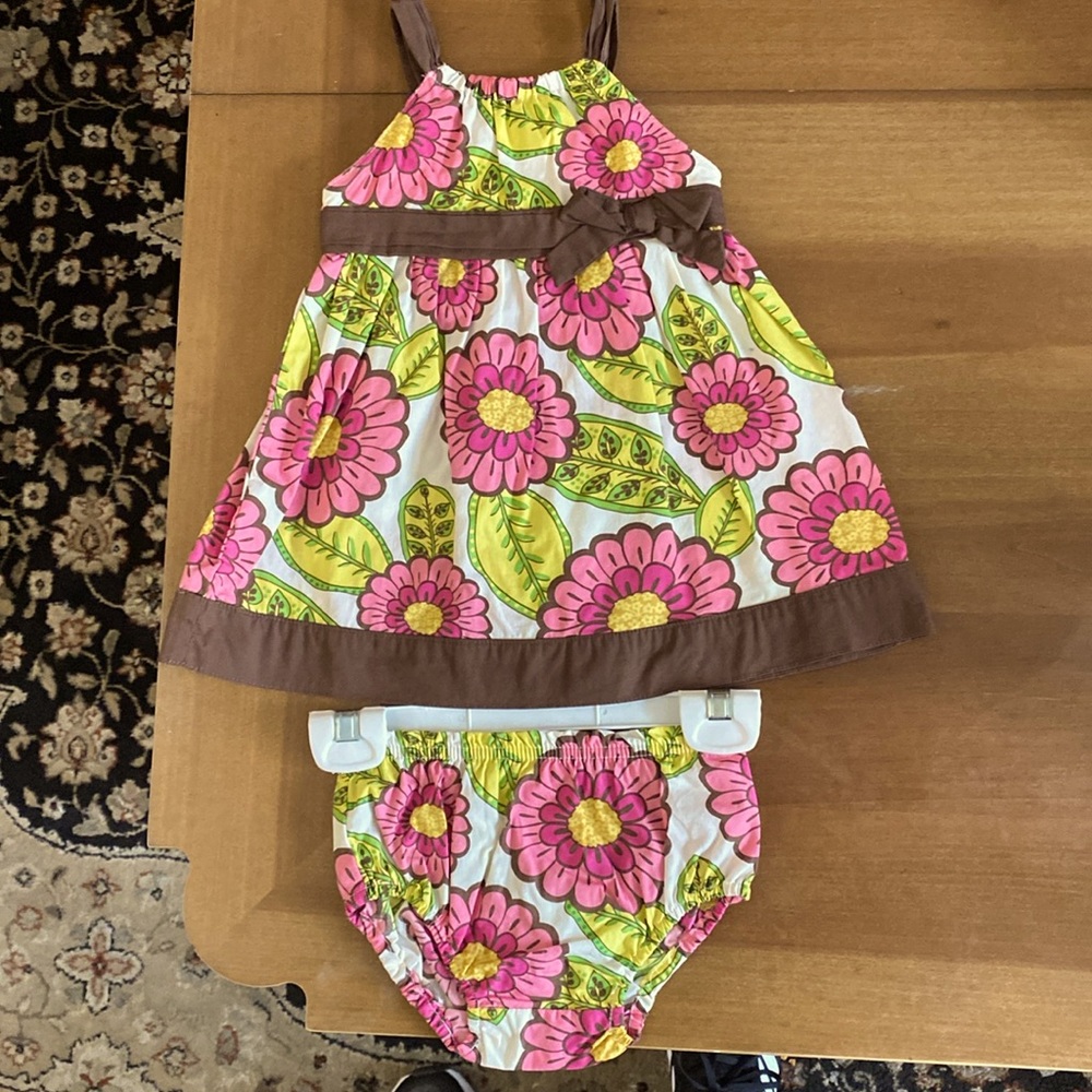 2 piece Dress with panties.  6 months.